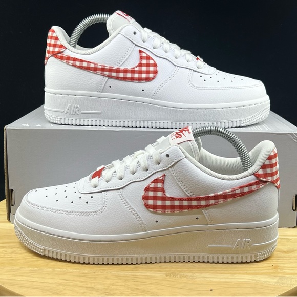 Nike Shoes - Nike Air Force 1 '07 Low Gingham Plaid Mystic Red DZ2784-101 Women's Sizes